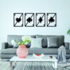 FONDO3 Set Ases de Baraja – 4 piezas, 120 × 40 cm
